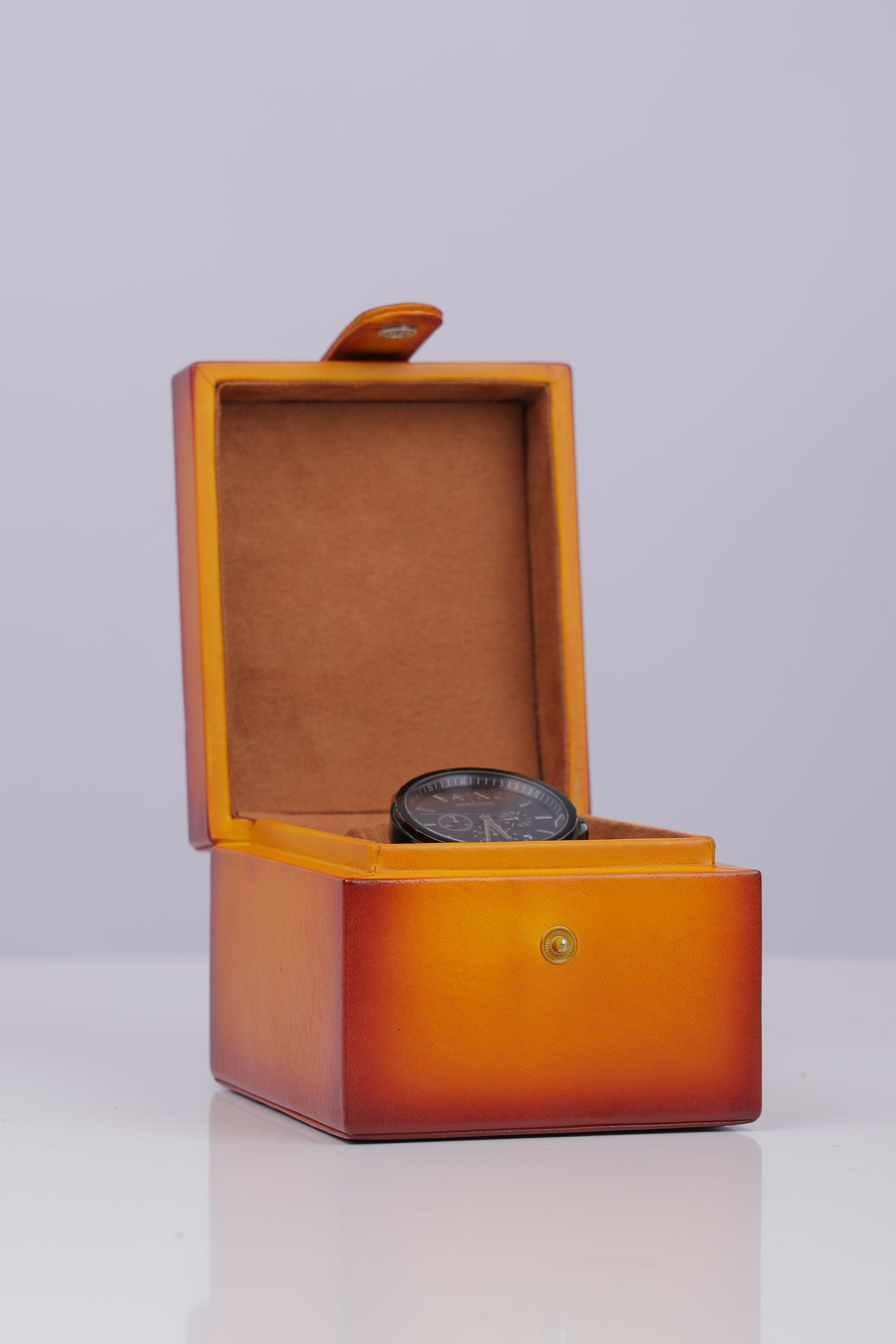 AMBER PATINA WATCH BOX-1 SLOT