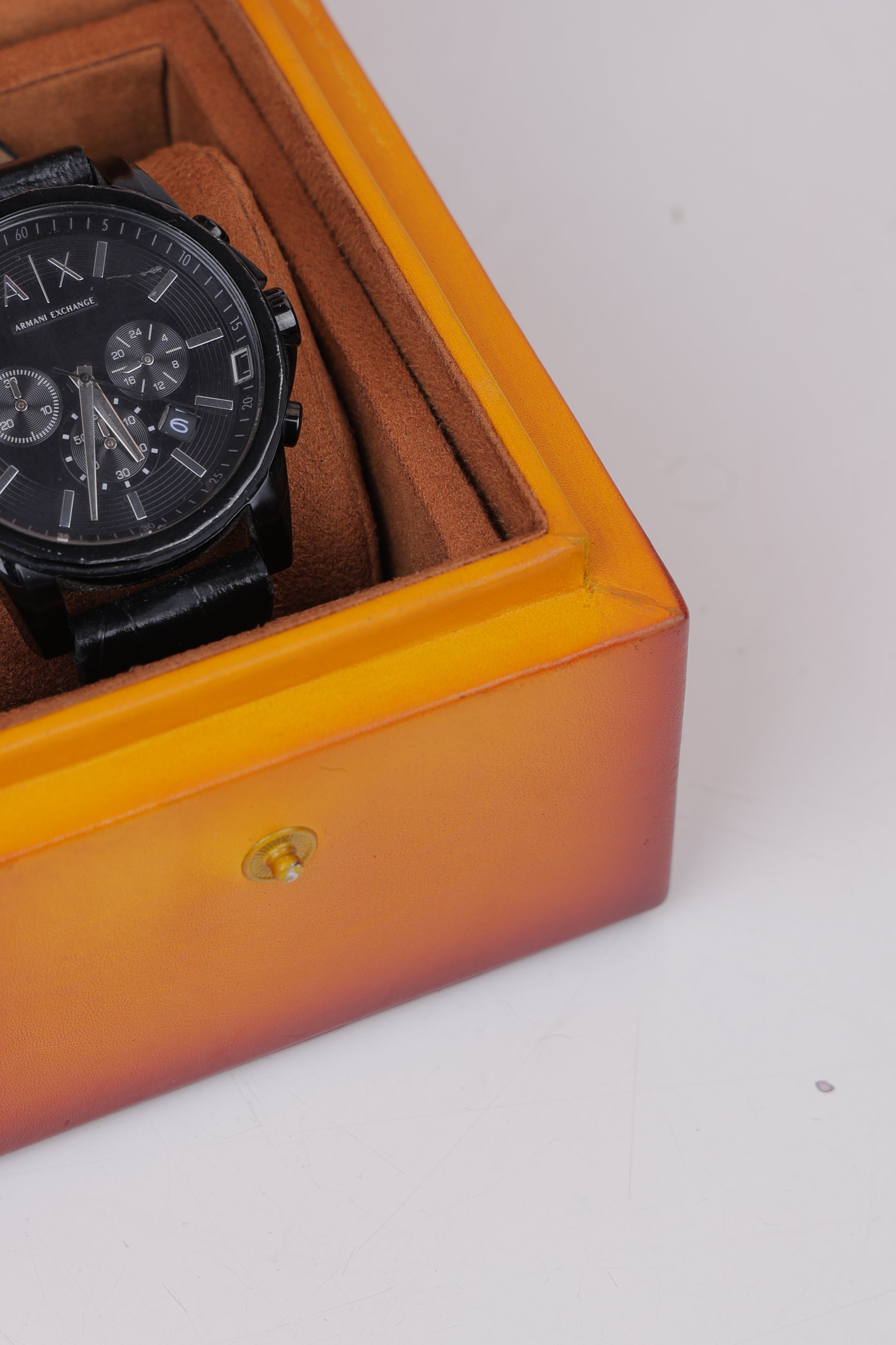 AMBER PATINA WATCH BOX-1 SLOT