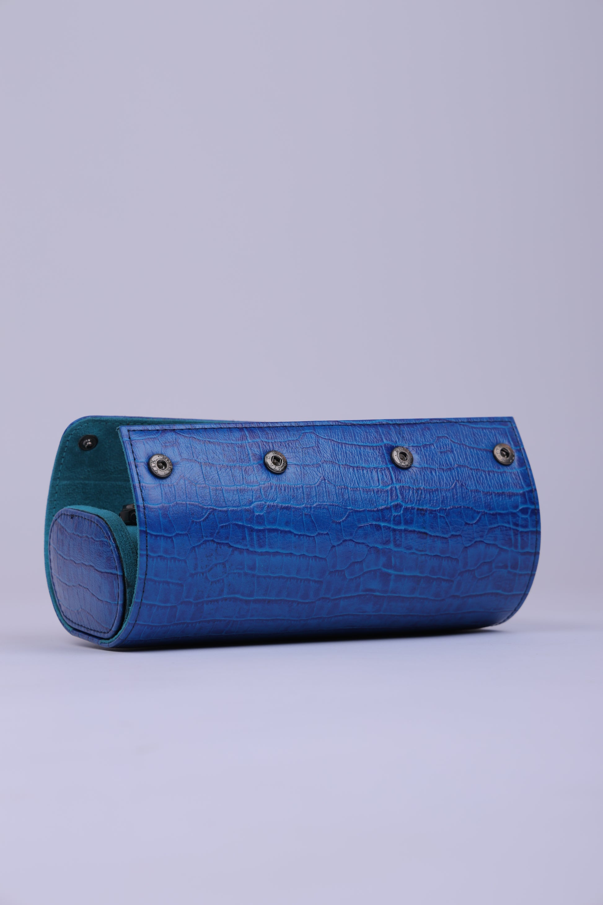 OCEAN BLUE CROCO WATCH ROLL- 3 SLOT