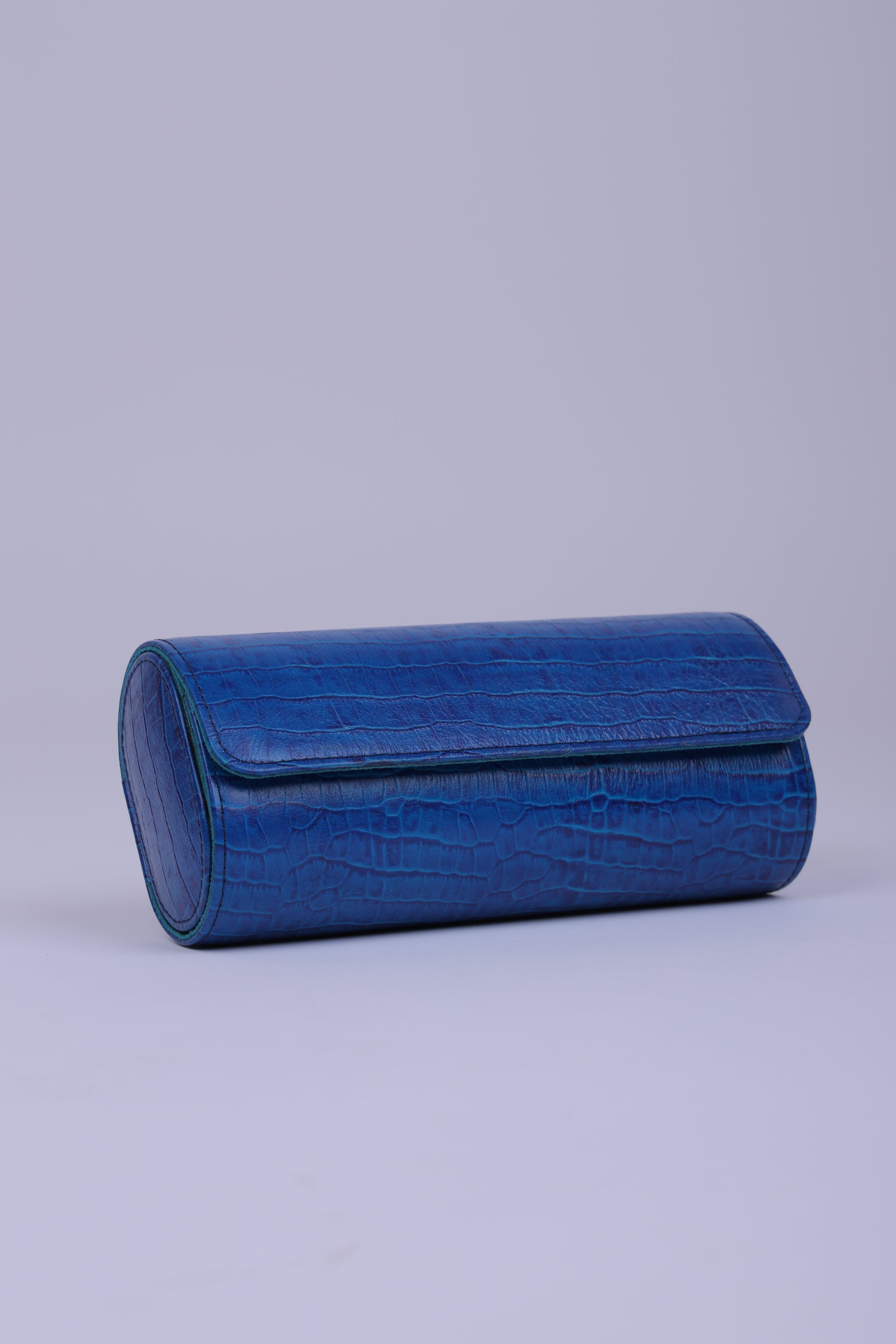 OCEAN BLUE CROCO WATCH ROLL- 3 SLOT
