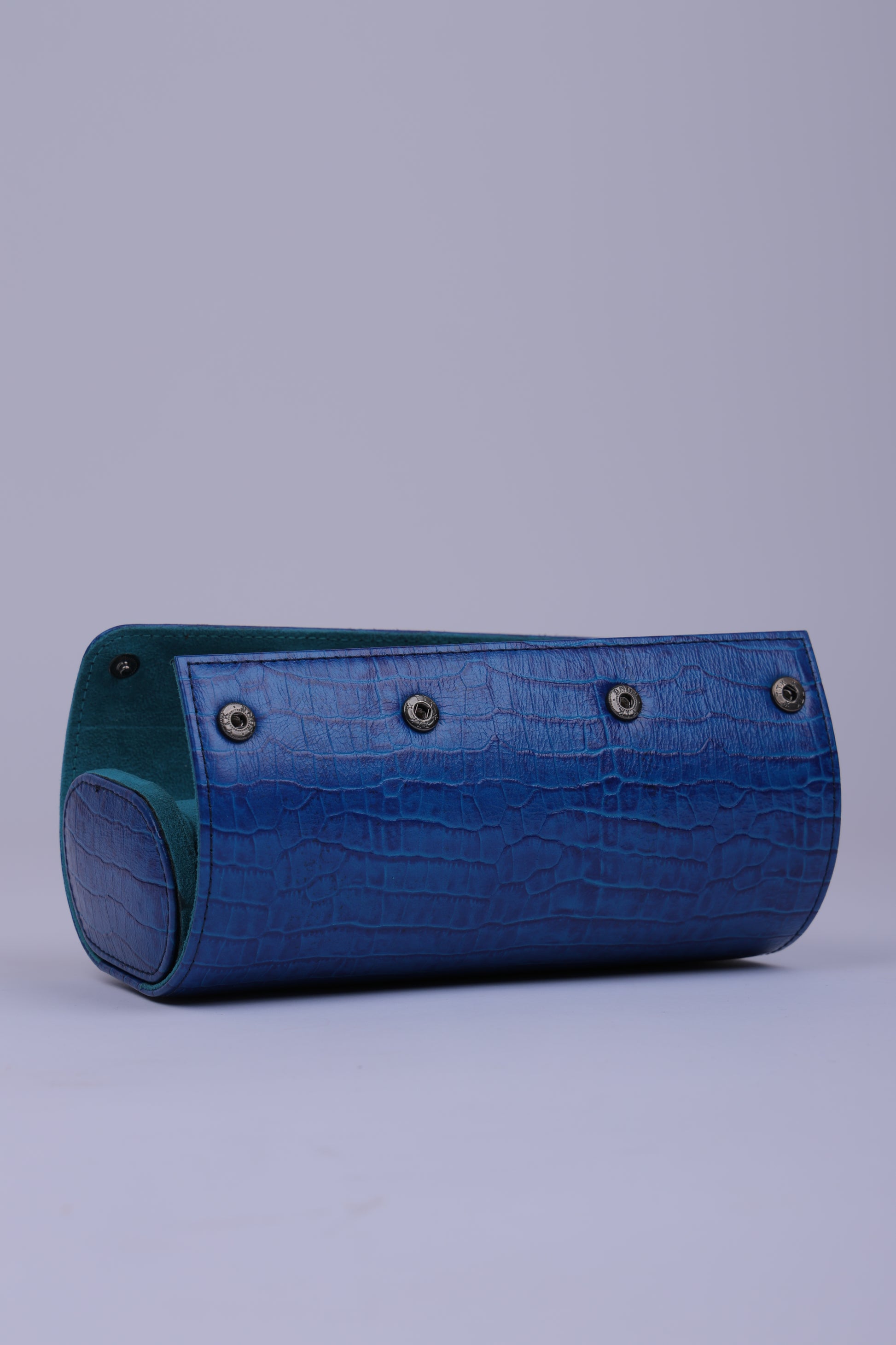 OCEAN BLUE CROCO WATCH ROLL- 3 SLOT