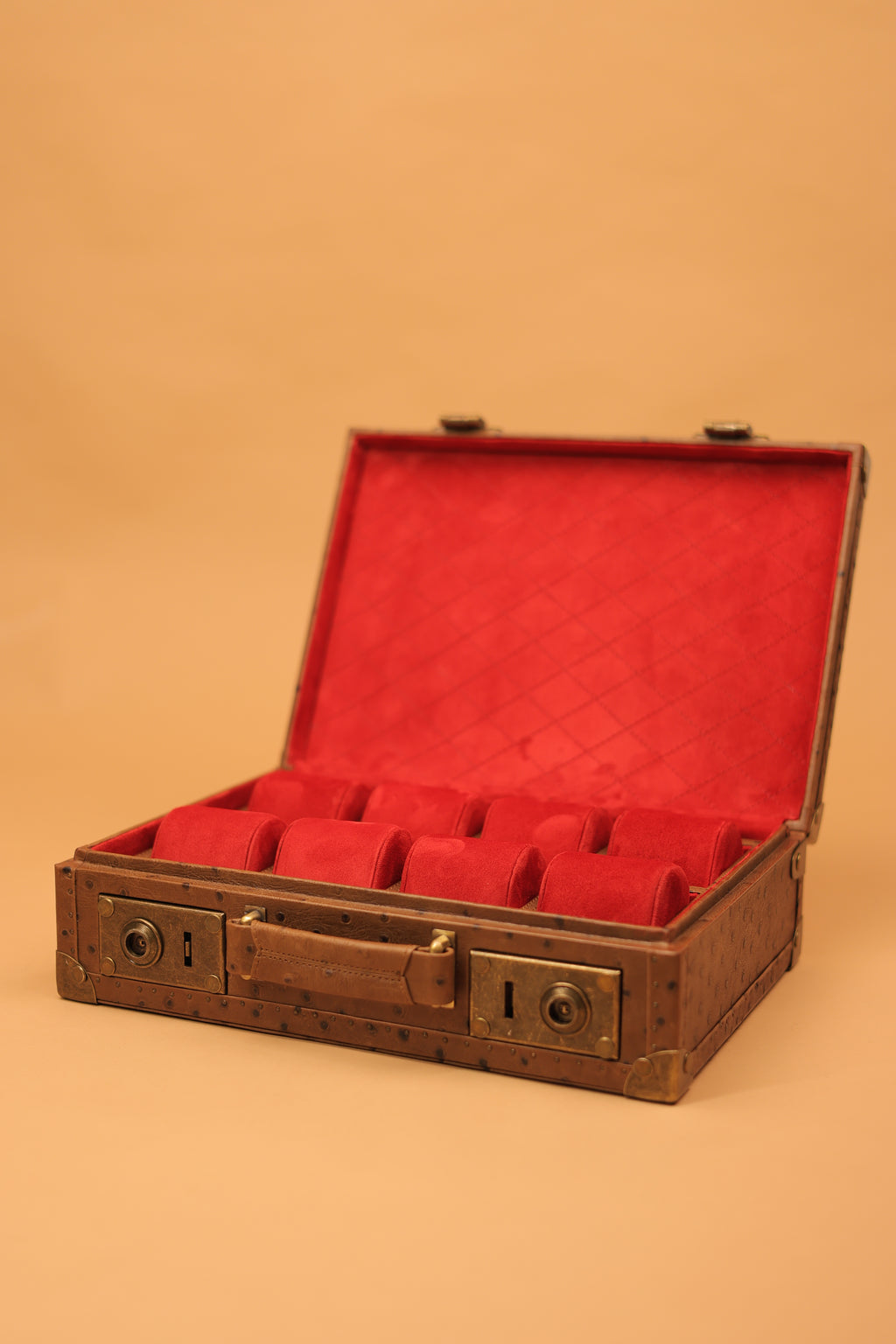 The Russet Ostrich Commander Trunk