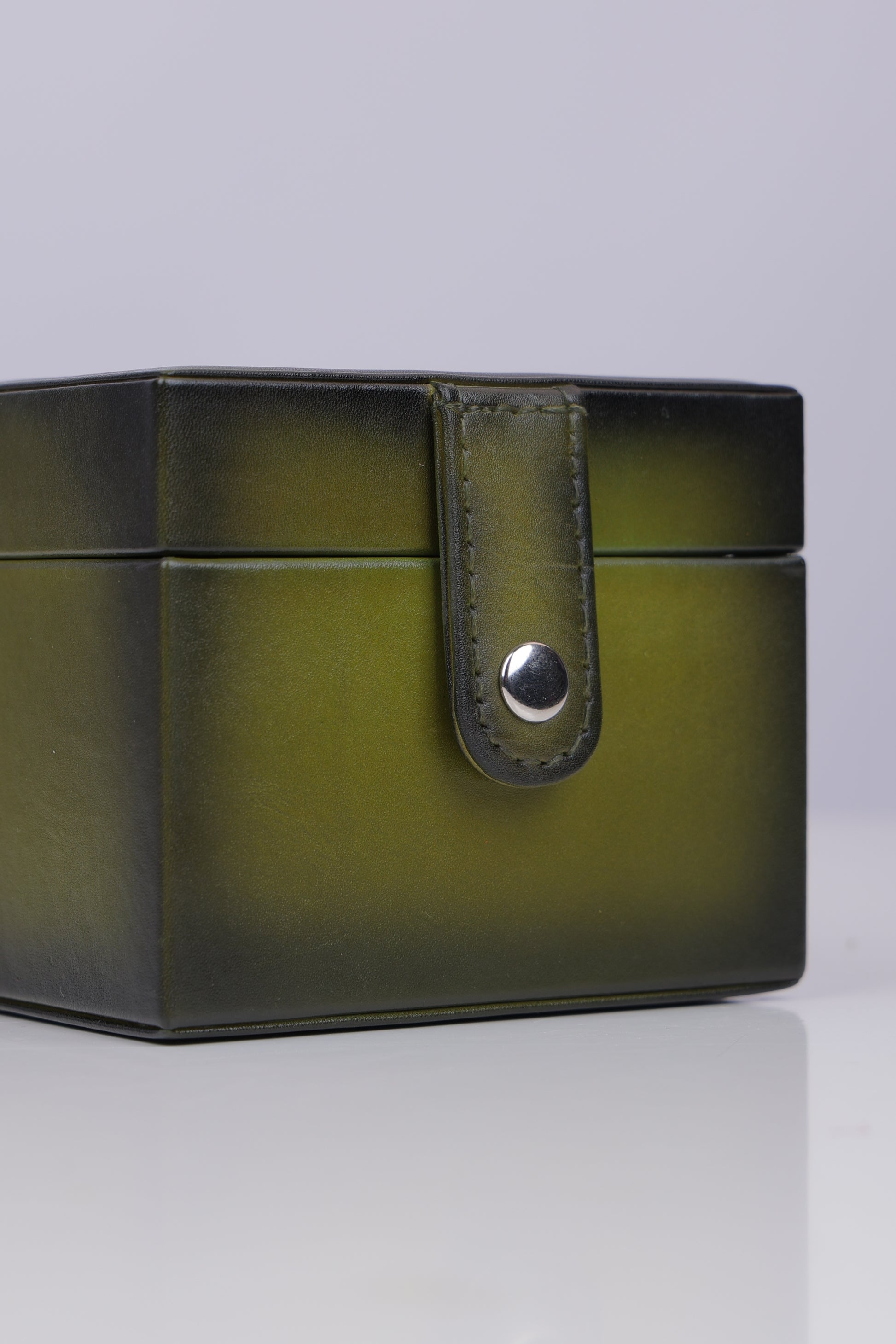 OLIVE PATINA WATCH BOX- 1 SLOT