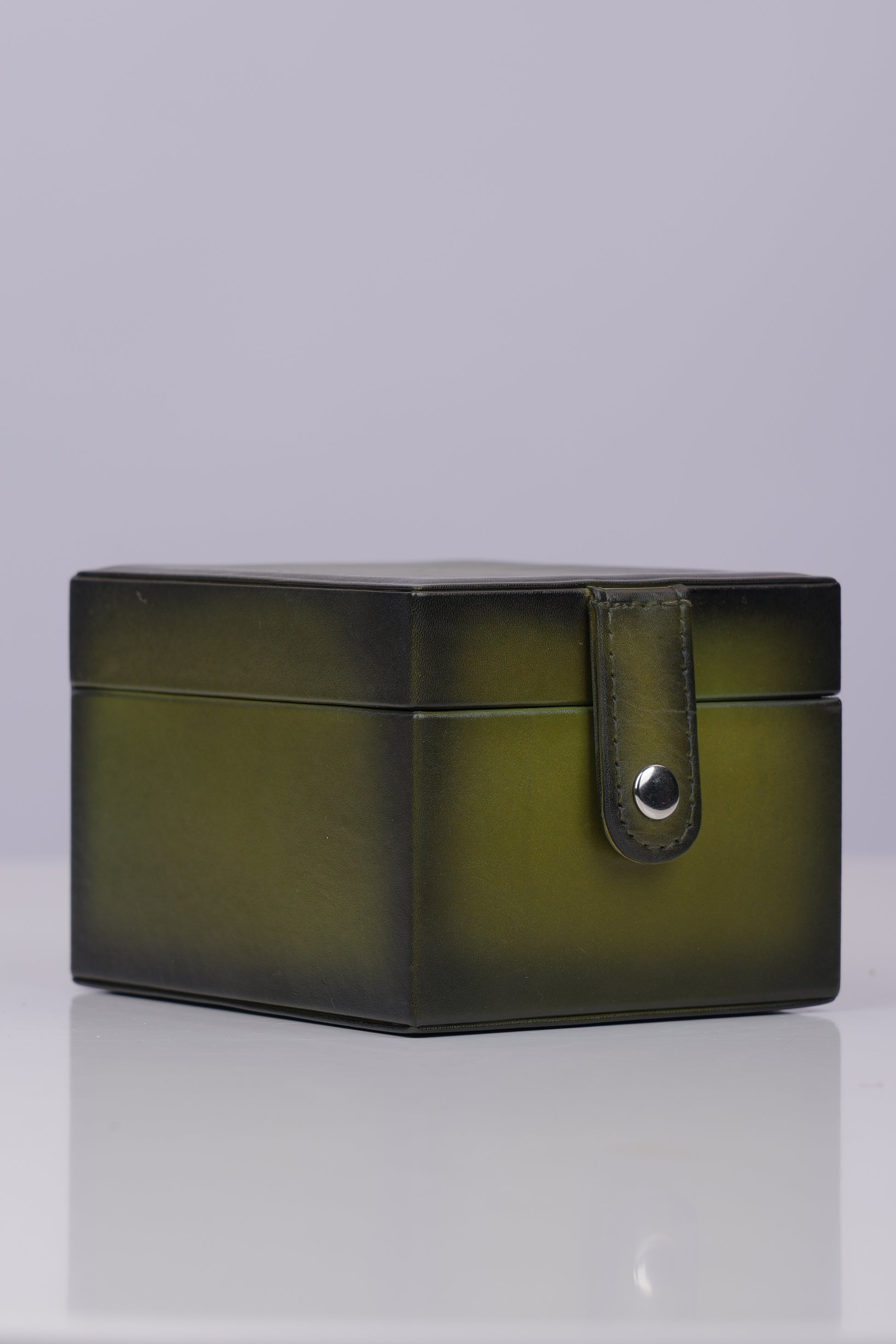OLIVE PATINA WATCH BOX- 1 SLOT