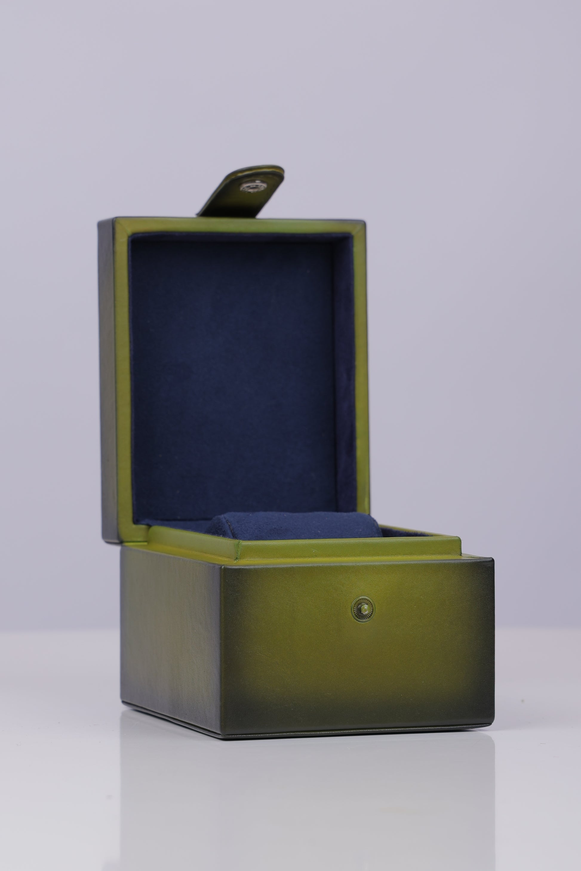 OLIVE PATINA WATCH BOX- 1 SLOT