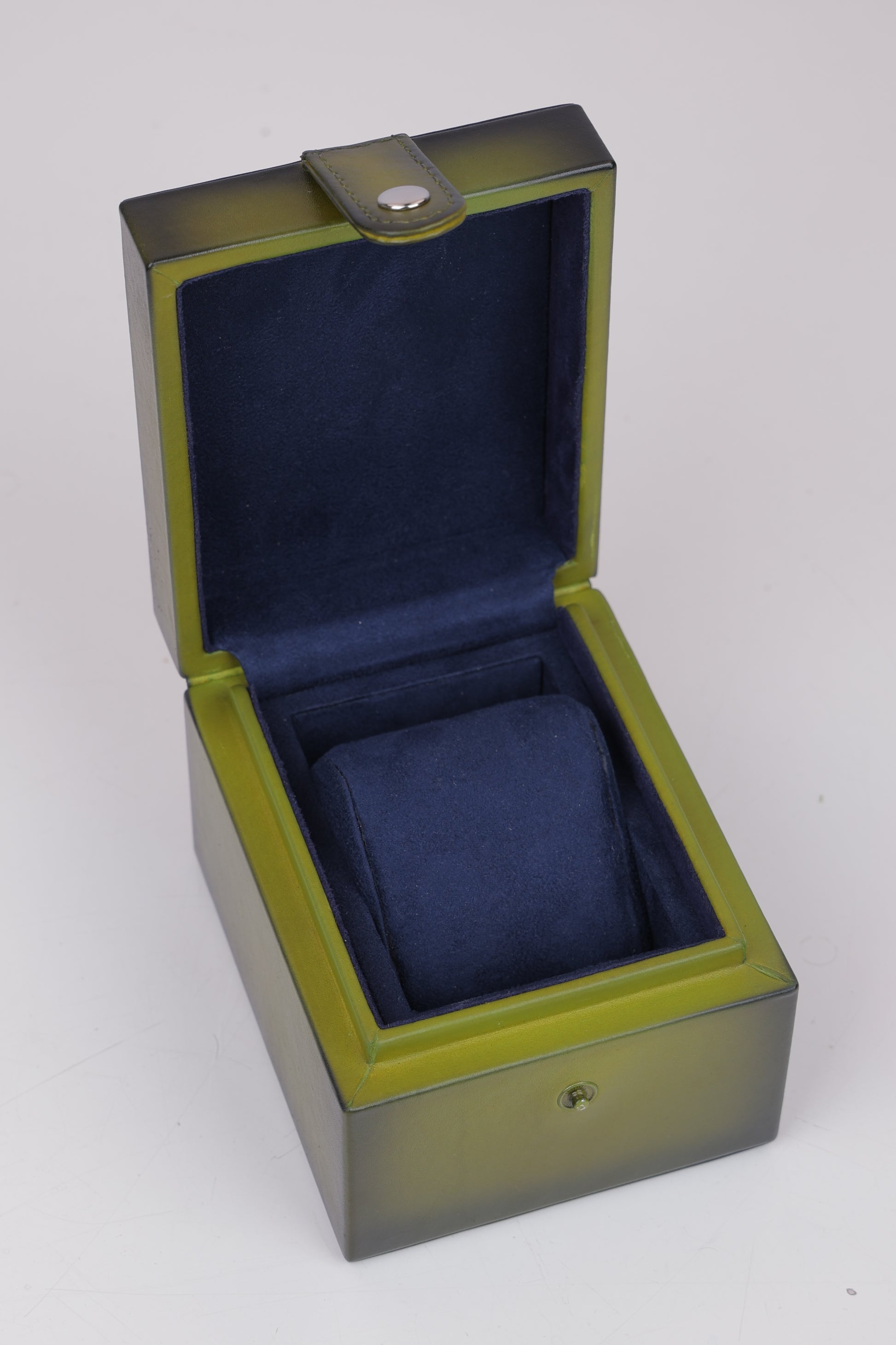 OLIVE PATINA WATCH BOX- 1 SLOT