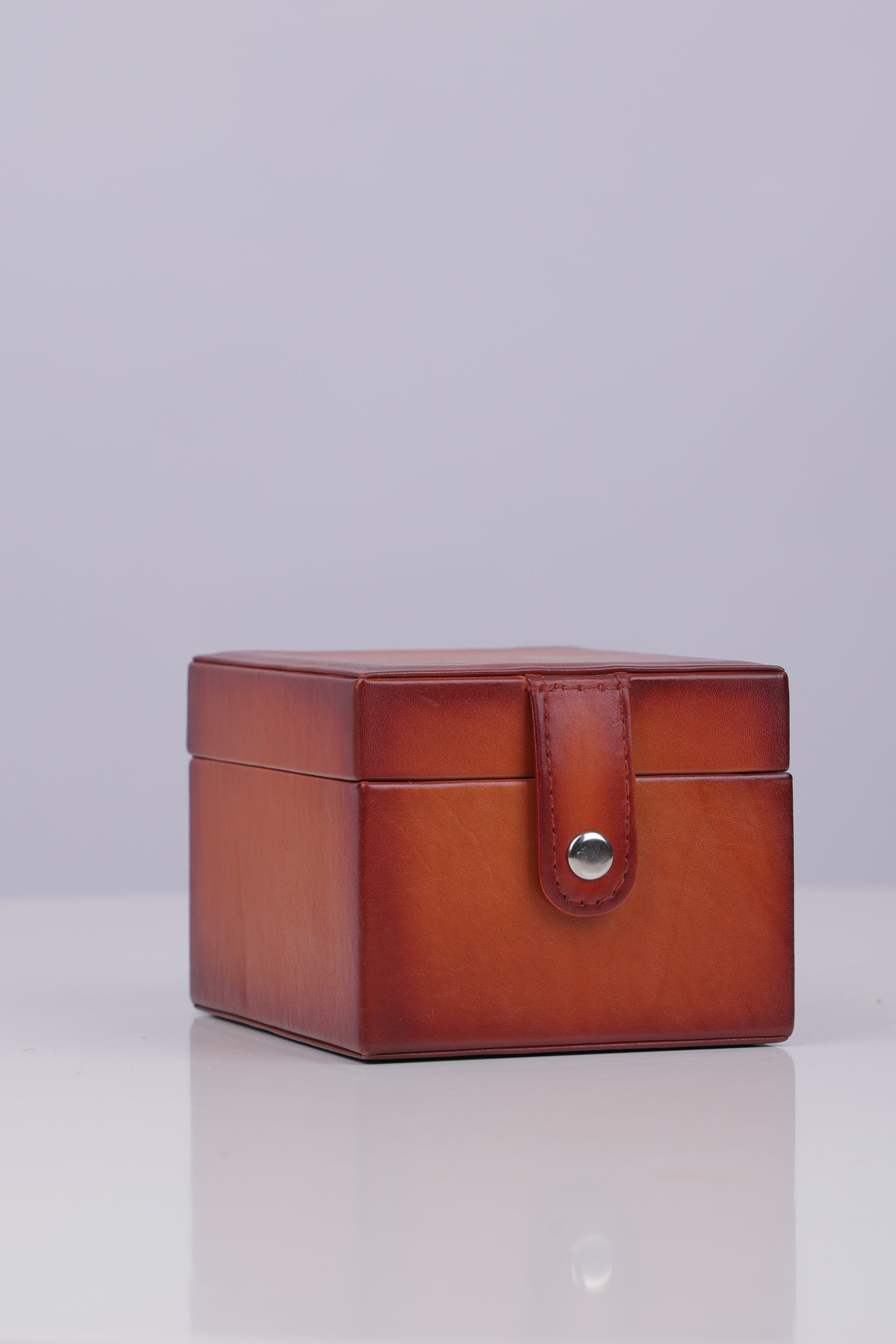 TAN PATINA WATCH BOX- 1 SLOT
