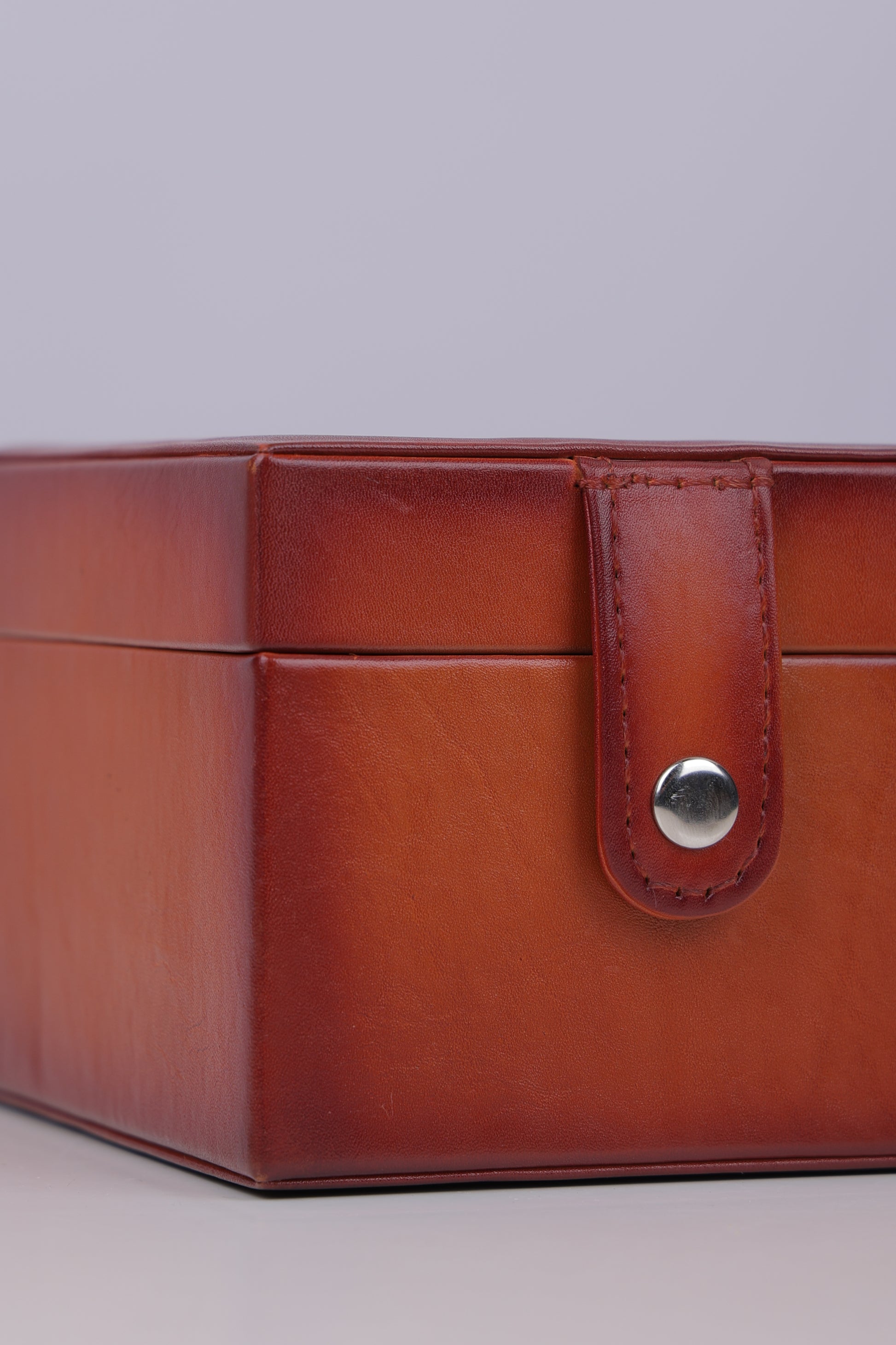 TAN PATINA WATCH BOX- 1 SLOT