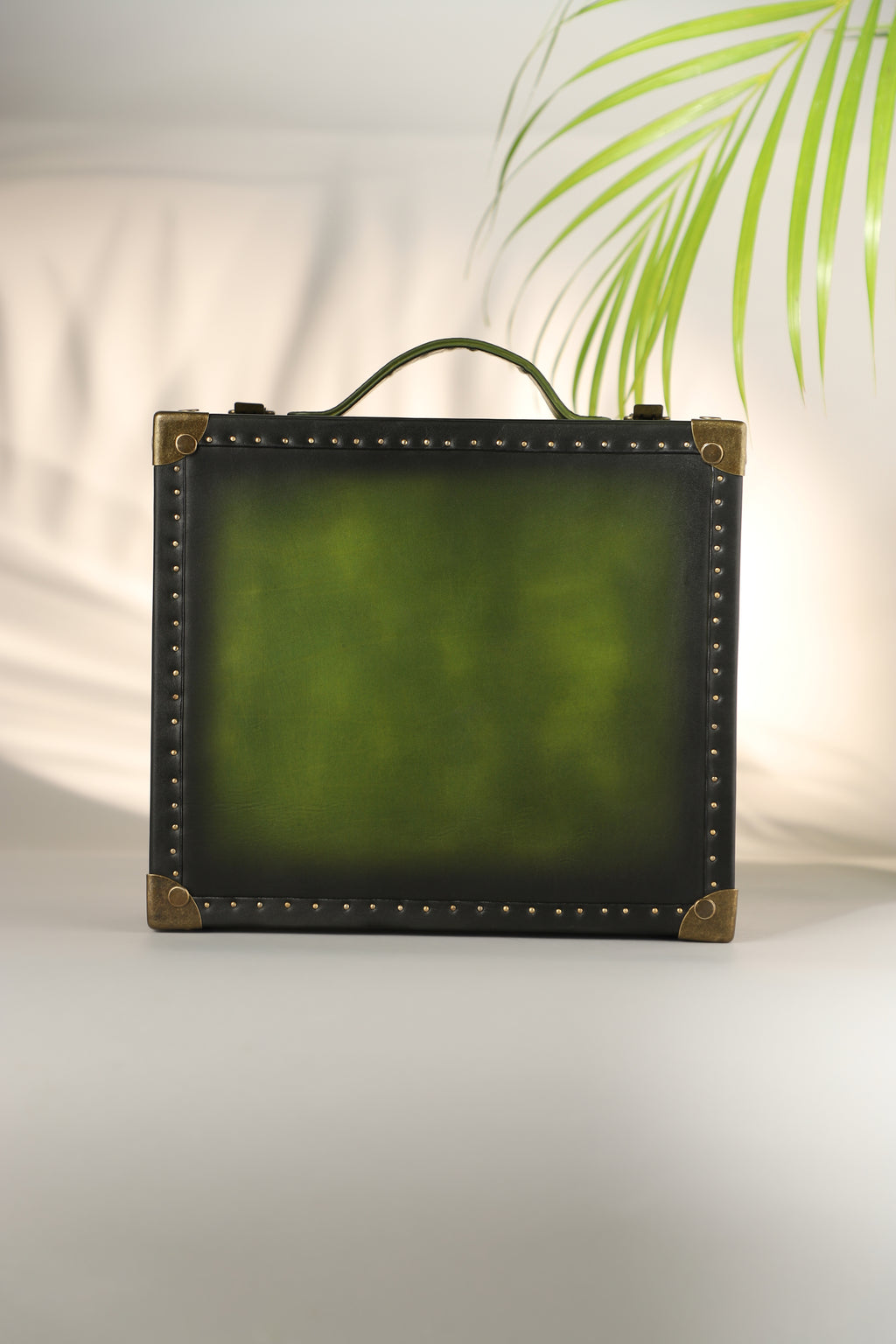 Verdant Patina Watch Box – Travel Case & Collector Trunk with Custom Cushions- 6 slots